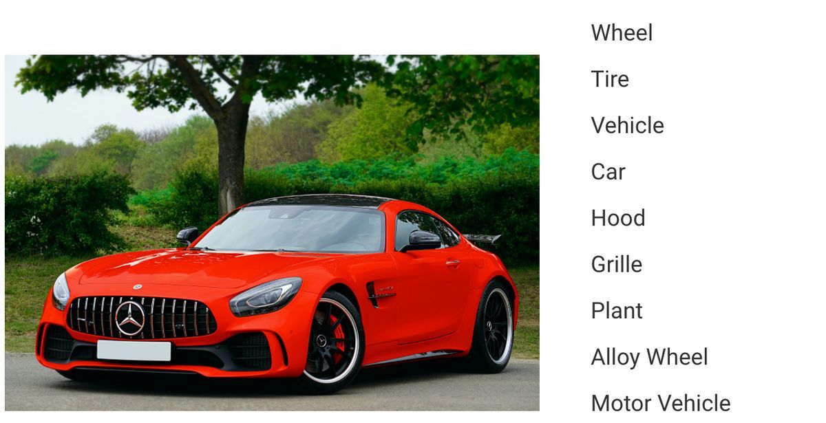 AI based tagging of a red car