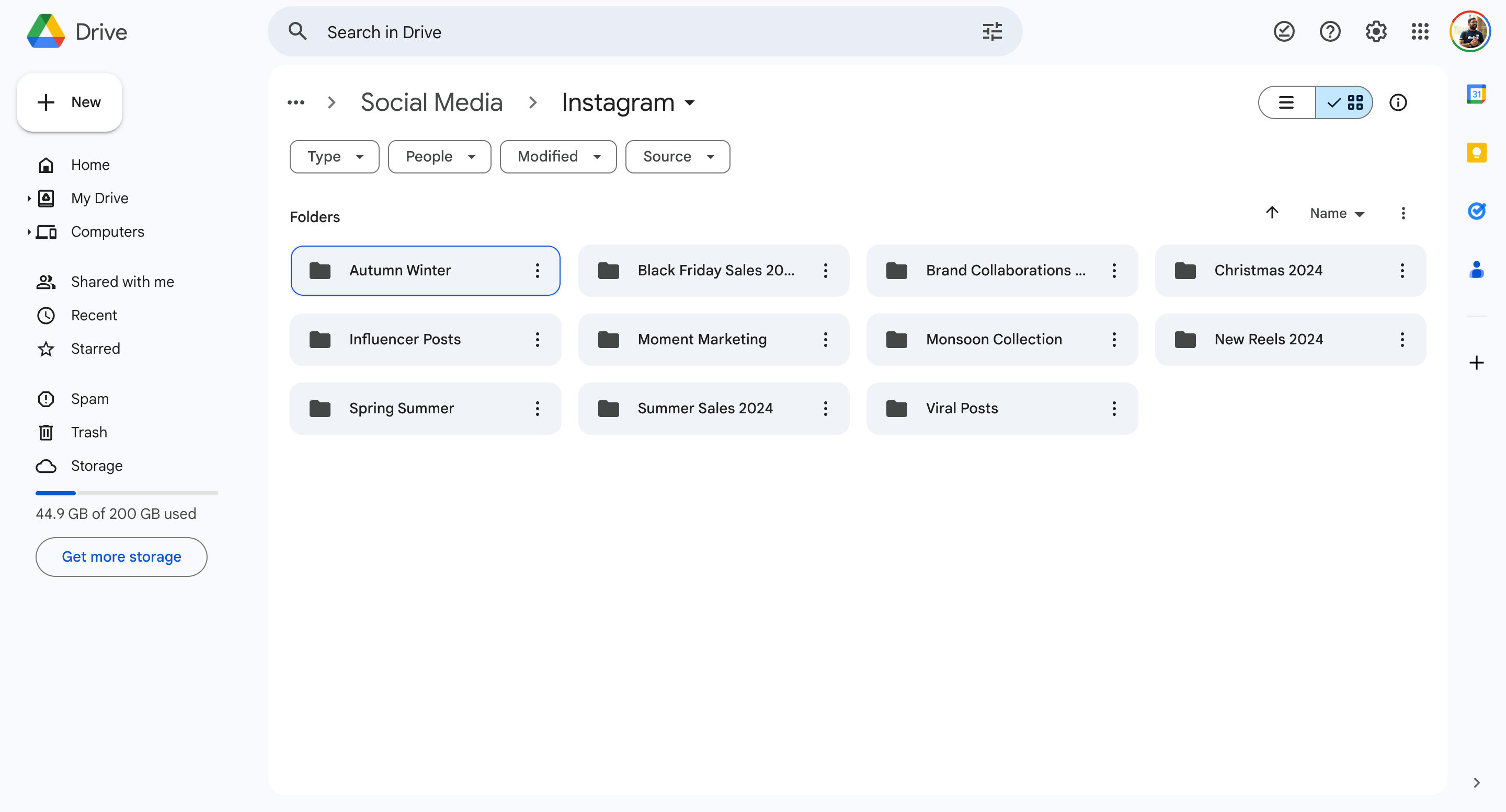 Folder structure in Google Drive