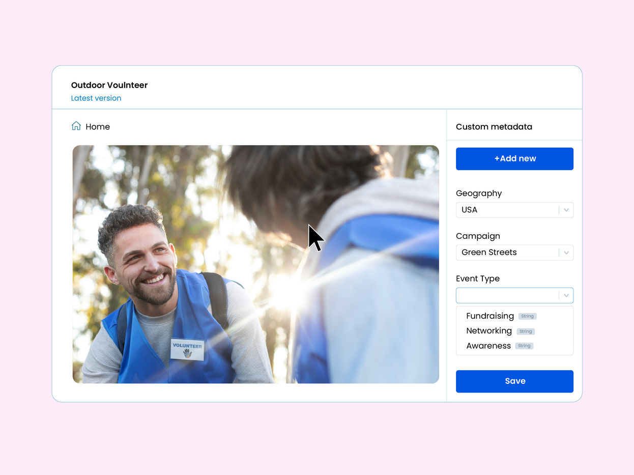 Structured metadata for customized organization